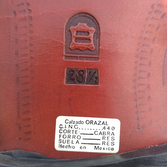 Men's Baronett Side Buckle Shoes, Brown Leather, Size 28.5 (10), Made in… - Picture 8 of 13